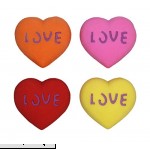 Lucore 1 Inch Conversation Hearts Rubber Erasers 12 pcs Colorful Candy Shaped Miniature Puzzle Love Charms  B07DS6Z5V5